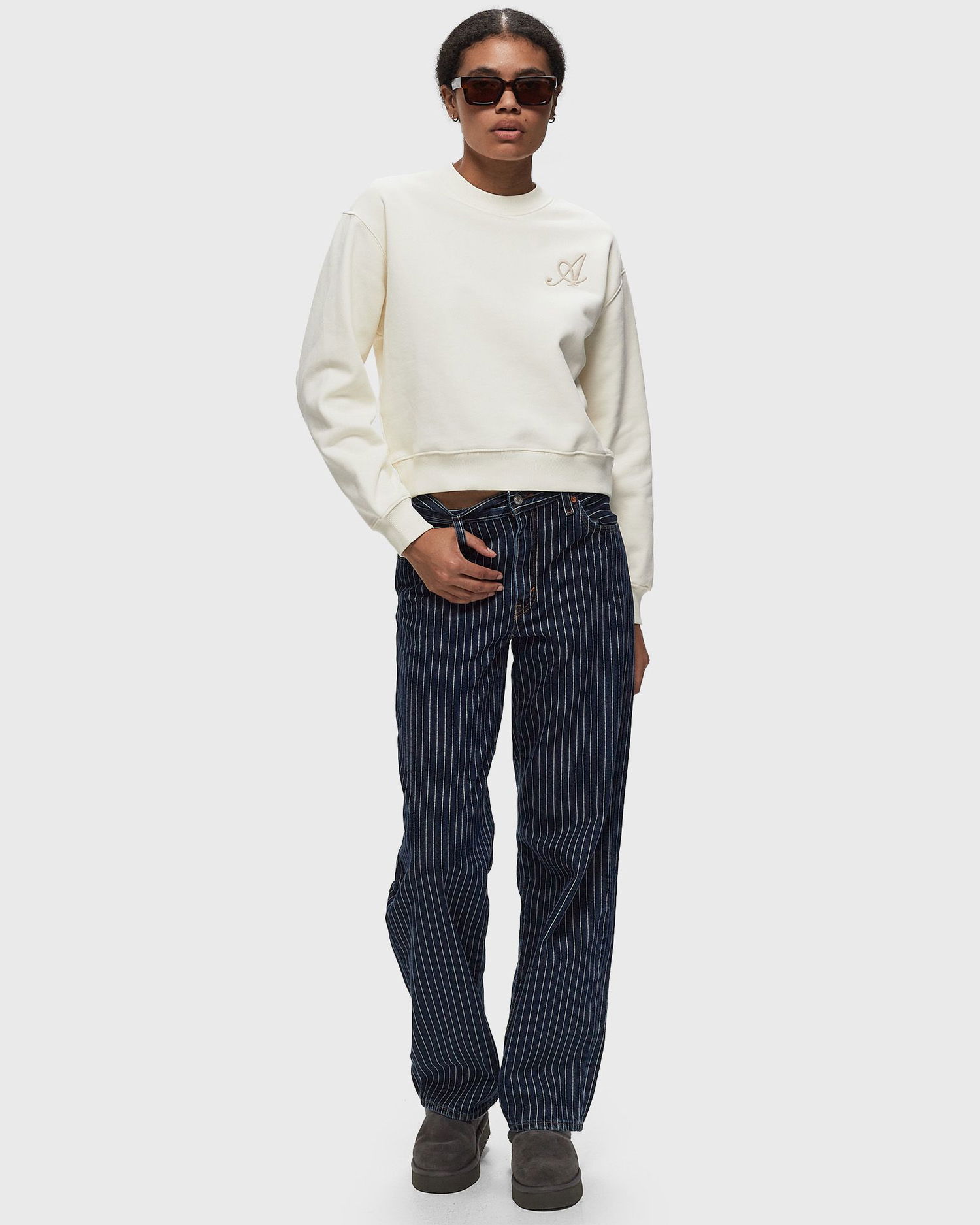 Sweatshirt AXEL ARIGATO Strand Embroidered Sweatshirt Vit | A2839001, 1