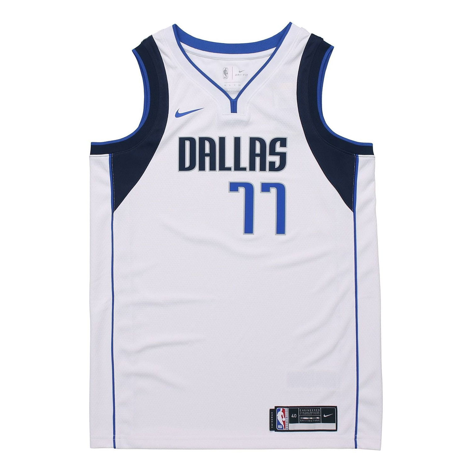 Jersey Nike Lukas Doncic Mavericks Jersey Vit | CW3588-109, 0