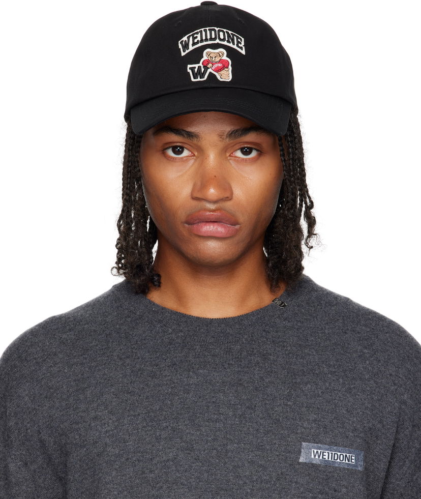 Keps We11done We11done Varsity Logo Baseball Cap Svart | WD-AH2-25-405-U-BK
