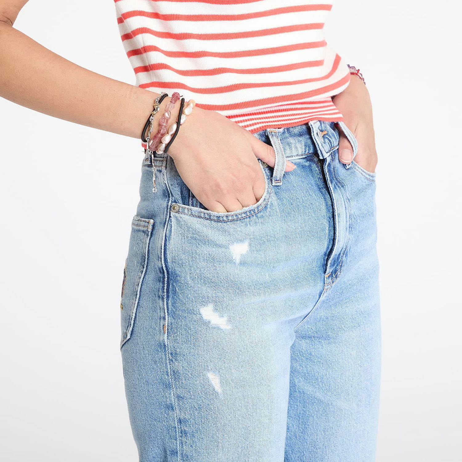 Jeans Tommy Hilfiger Tommy Jeans Layla High Rise Slim Straight Jeans W25/L30 Blå | DW0DW20013 1AB, 1