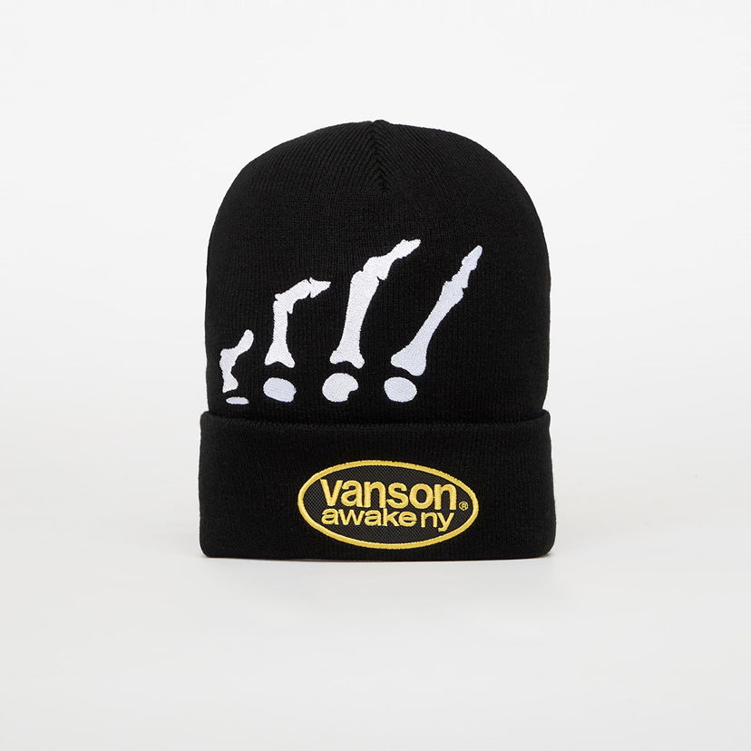 Mössa Awake NY Awake NY Vanson Bones Beanie Svart | AWK-FW25-HT008-BLK