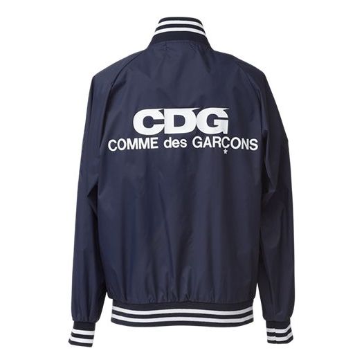 Bomberjacka Comme des Garçons CDG Varsity Alphabet Jacket Mörkblå | SZ-J006-051-2