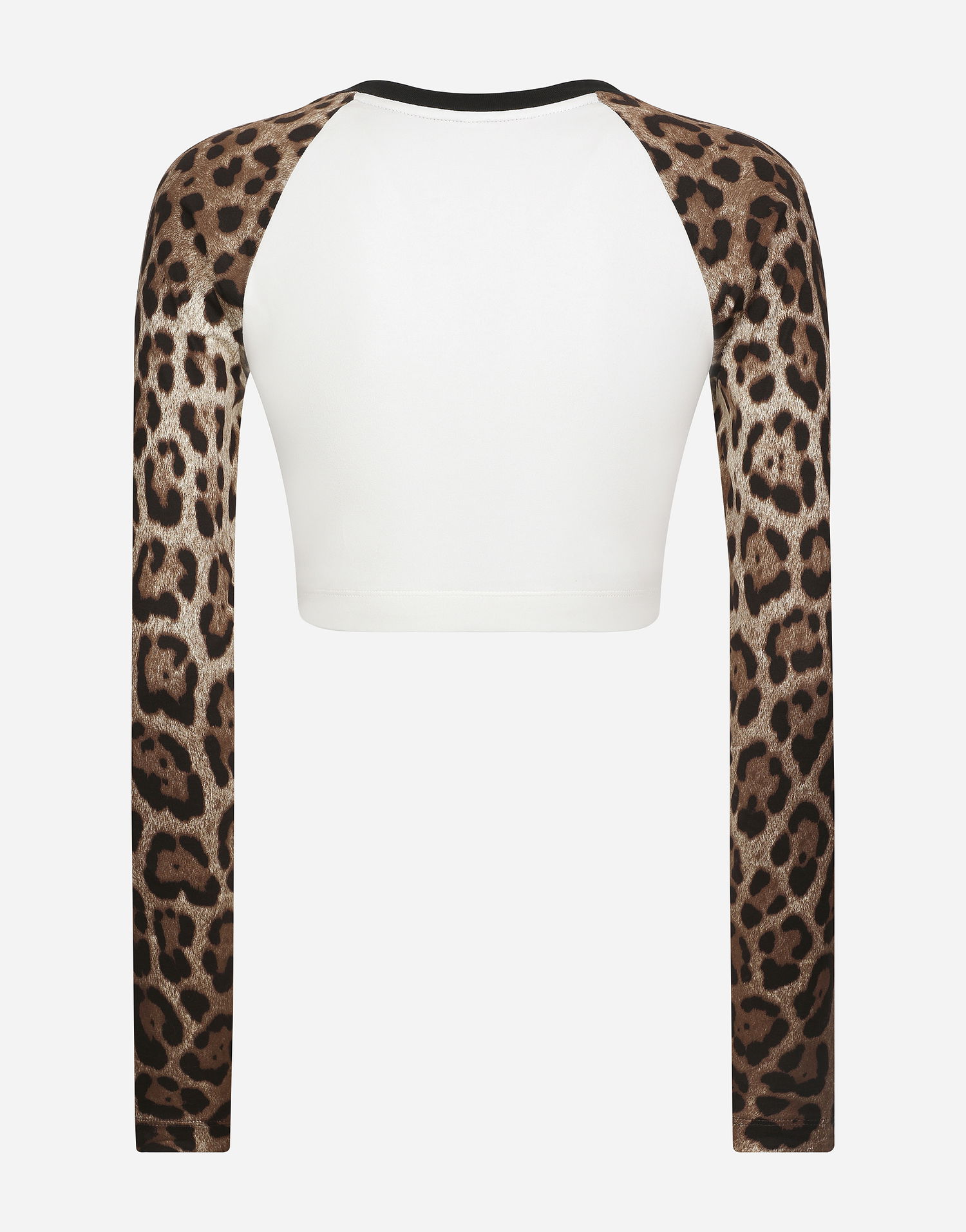 Crop top Dolce & Gabbana Long-sleeved T-shirt With Logo Vit | F8U47ZGDBZVW0111, 1