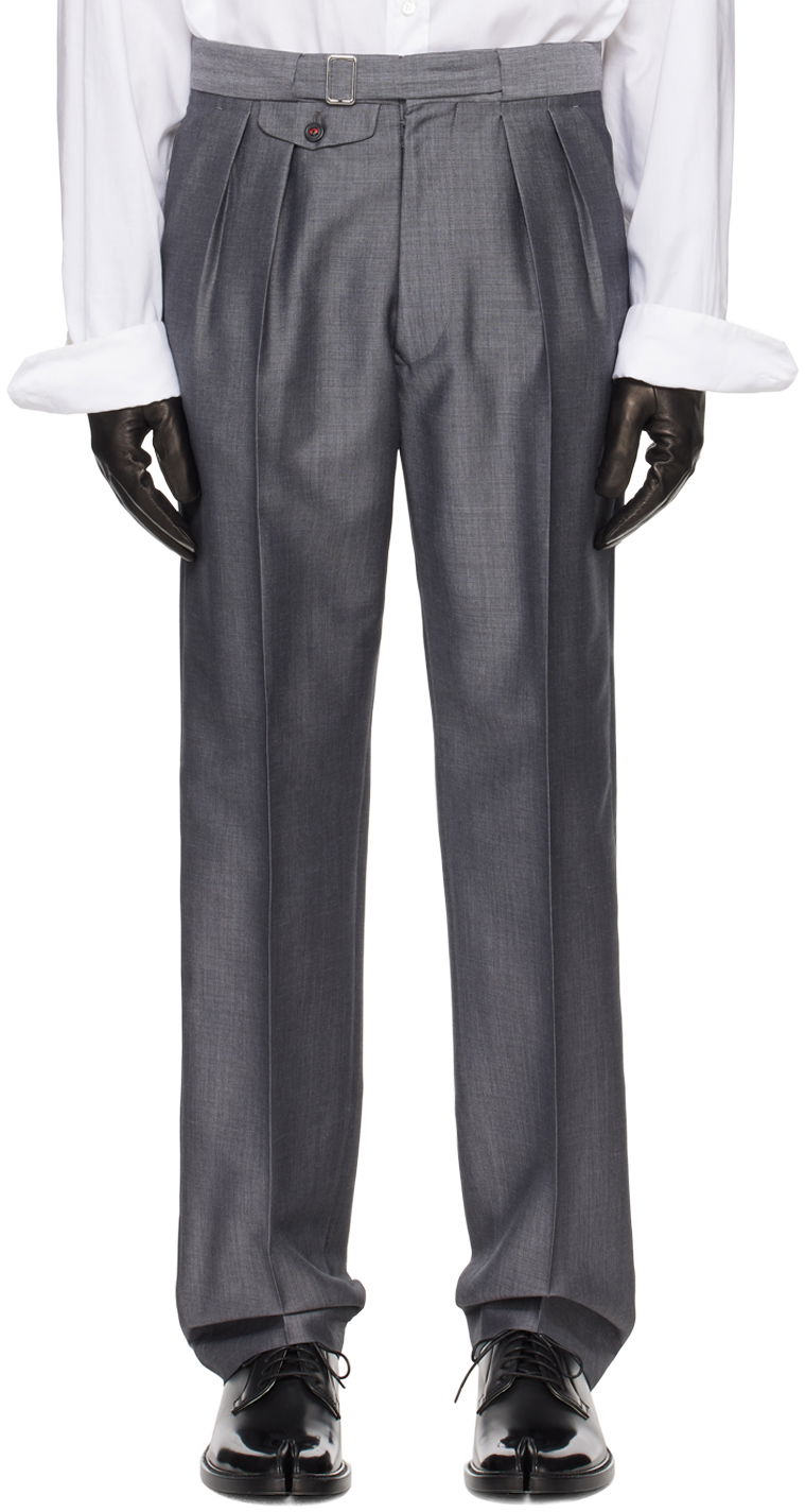 Byxor Maison Margiela Pocket Trousers Grå | SI1KA0006 S52583
