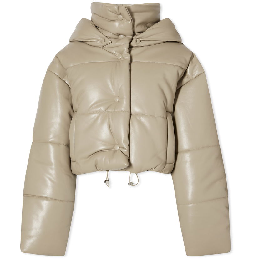 Jacka Nanushka Aveline Leather Look Jacket Beige | NW24RSOW00279
