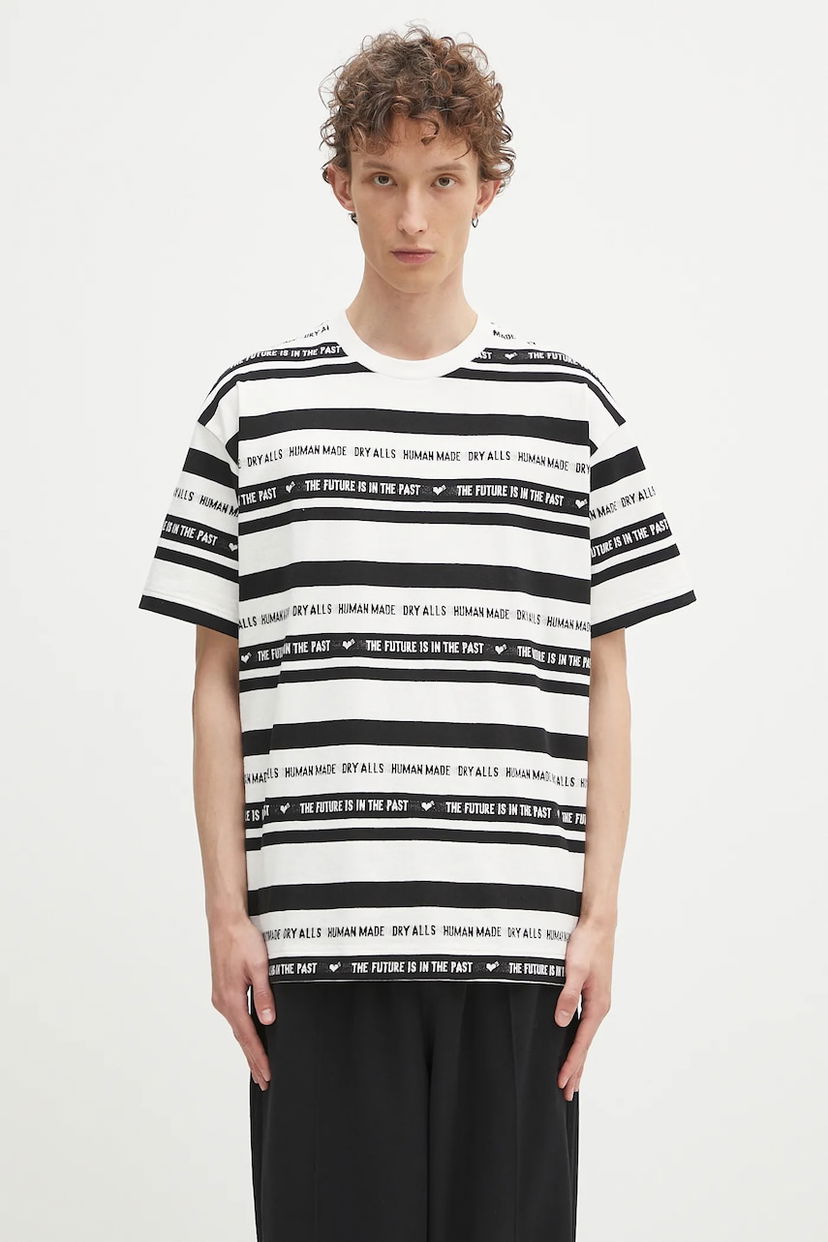 T-shirt Human Made Human Made Striped T-Shirt Vit | HM29CS027