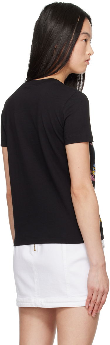 T-shirt Versace Versace Jeans Couture Crystal Tour Graphic T-Shirt Svart | E78HAHC03_ECJ01C, 2
