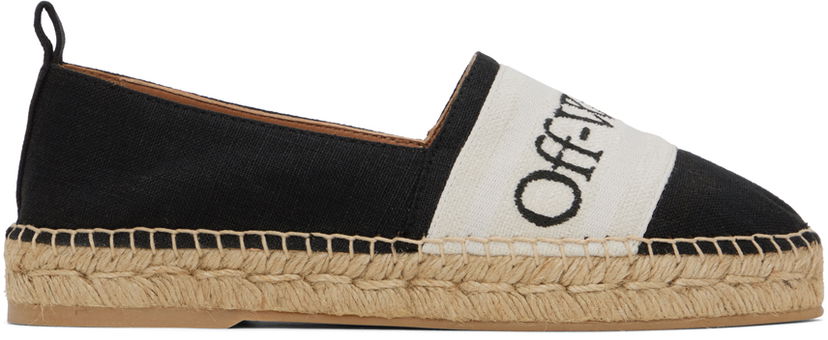 Sneakers och skor Off-White Black Bookish Linen Espadrilles Svart | OWIB014S24FAB0011010