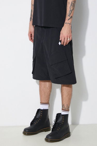 Shorts Marcelo Burlon Marcelo Burlon Cross Nylon Cargo Shorts Svart | CMCS001S24FAB0011001, 3