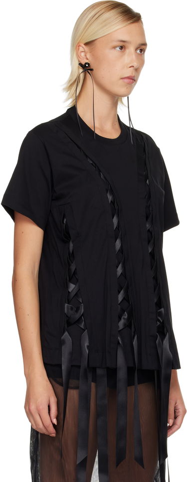 T-shirt Simone Rocha Simone Rocha Unraveling Ribbon T-shirt Vit | 5368 0553, 4