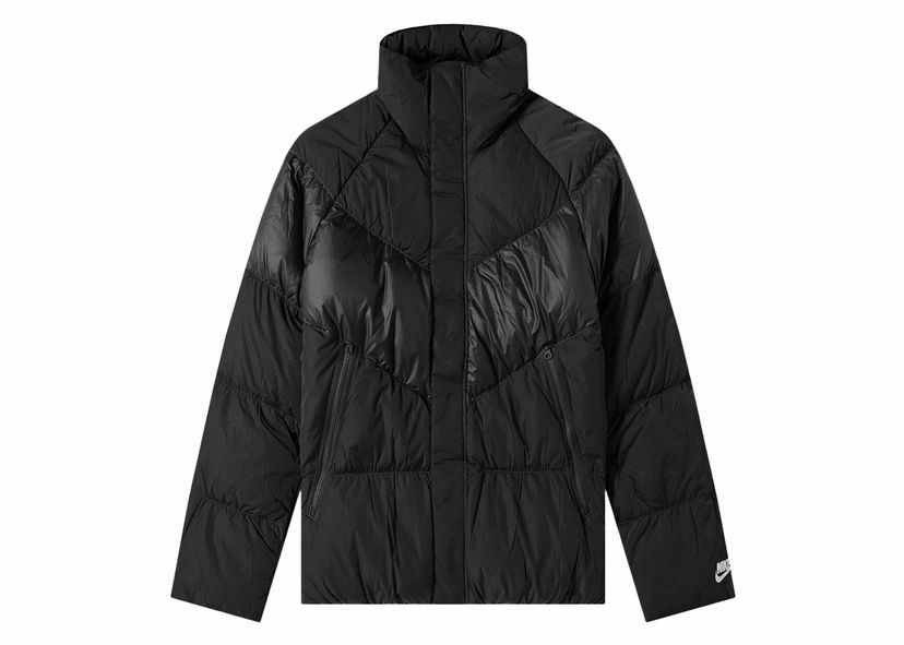 Jacka Nike Chevron Panel Puffer Down Jacket Raven Black Svart | 928893-010