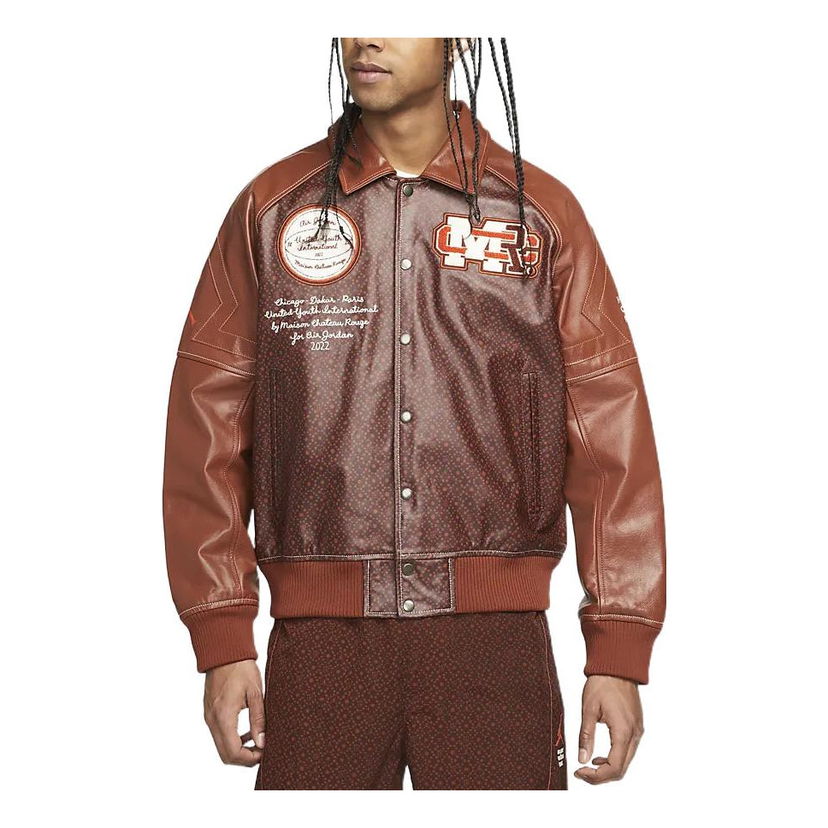 Bomberjacka Jordan Air Jordan x Maison Château Rouge Varsity Jacket Brun | DJ9771-203