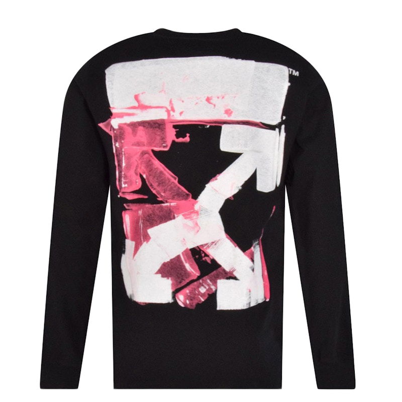 T-shirt Off-White Acrylic Arrow L/S T-Shirt Black Svart | OMAB001F21JER0051032
