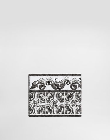 Plånbok Dolce & Gabbana Dolce & Gabbana Calfskin Majolica Print Wallet Vit | BP3102AN719IU3TN, 2