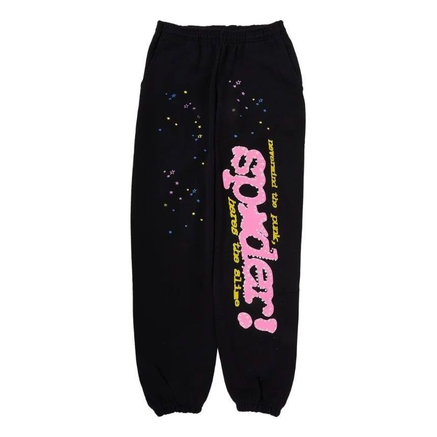 Träningsbyxor Sp5der SP5DER Pink V2 Sweatpants Svart | SP5D0127, 0