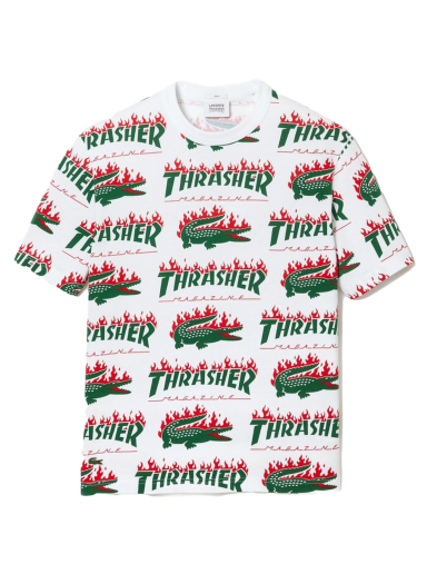 T-shirt Lacoste x Thrasher Oversized T-Shirt Vit | TH7107L-001