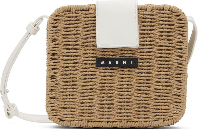 Axelväska Marni Marni Kids Woven Crossbody Bag Brun | M01474-M00UY