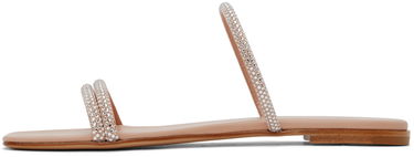 Sneakers och skor Gianvito Rossi Cannes 05 Crystal Embellished Flat Sandals Beige | G16120.05CUO.XCN, 2