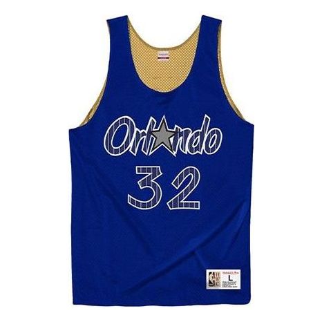 Linne Mitchell & Ness Mitchell & Ness NBA Orlando Magic  Shaquille O'Neal Reversible Mesh Jersey Blå | MSRVMI19003-OMARYGD96SON