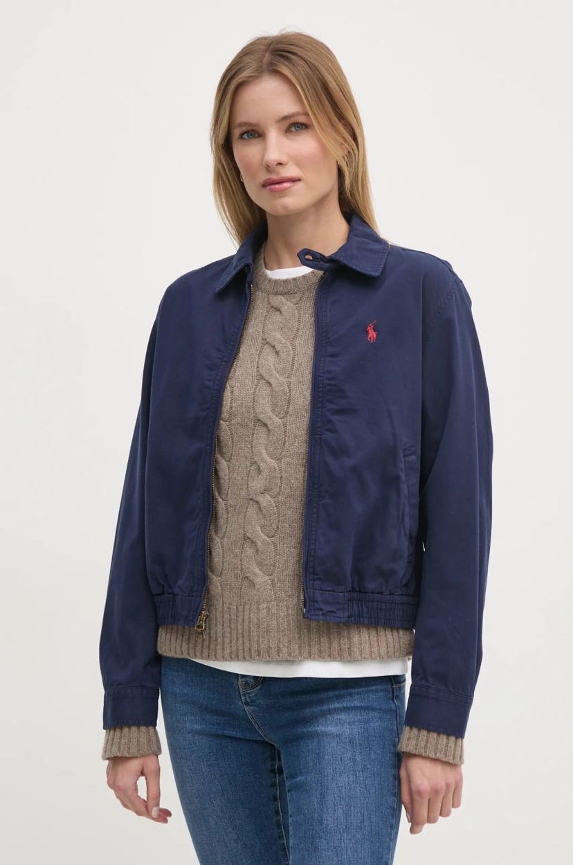 Vindjacka Polo by Ralph Lauren Cotton Bomber Jacket Mörkblå | 211934952