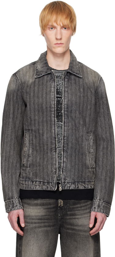 Bomberjacka Diesel Diesel D-Rohe Pinstripe Denim Jacket Grå | A13741-09L59-02, 0