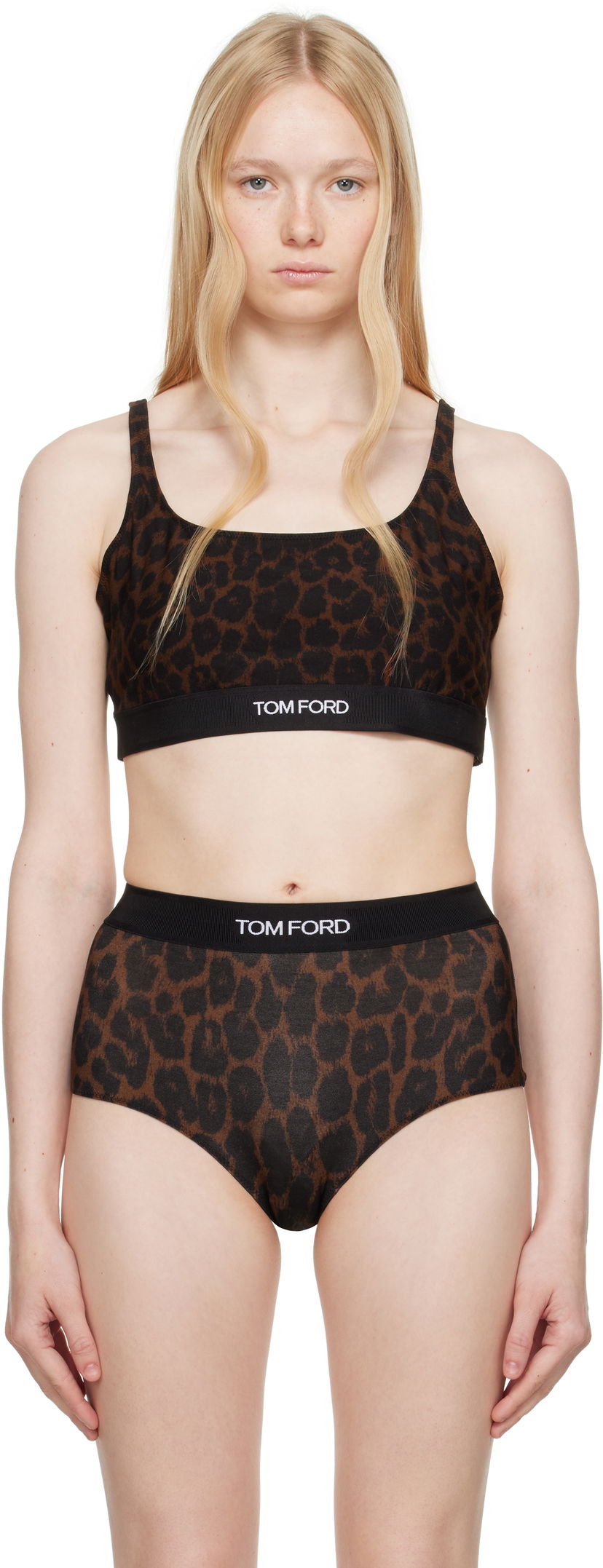Behå Tom Ford Tom Ford Leopard Signature Bralette Brun | BRJ016-JEP030
