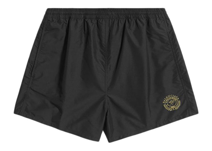 Shorts Balenciaga Regular Fit Swim Shorts Black Svart | 7040384C3B91080