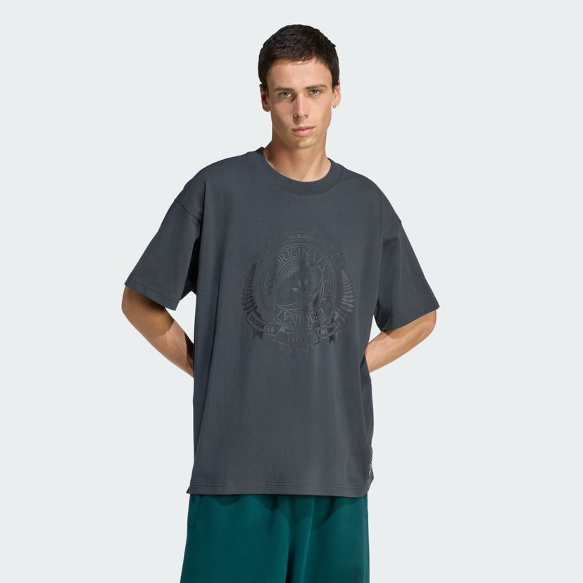 T-shirt adidas Performance ORIGINALS and ALL BLACKS Loose Graphic Short Sleeve T-Shirt Grå | KG4650
