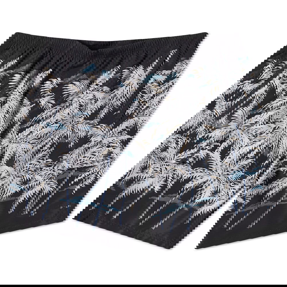 Badkläder Palm Angels Palm Print Swim Short Svart | PMFA005S22FAB0081003, 0