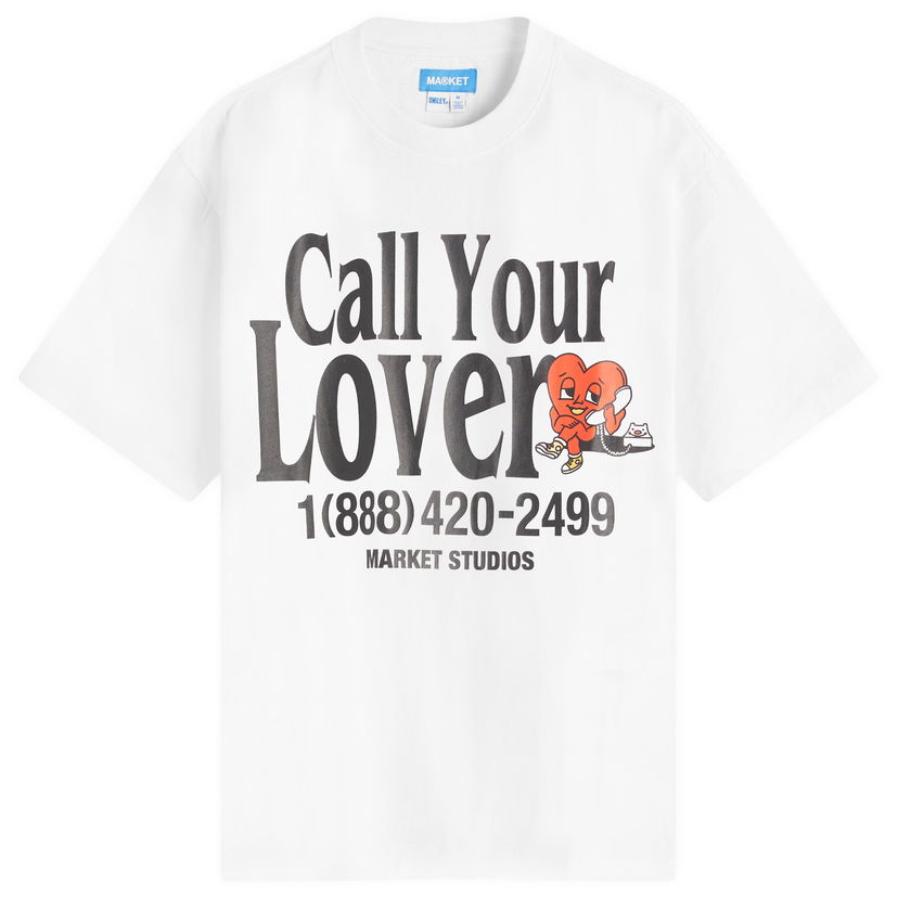 T-shirt MARKET Call My Lover Graphic Tee Vit | 399002193-WHT