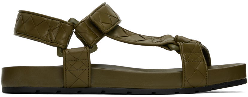 Sneakers och skor Bottega Veneta Trip Leather Sandals Grön | 775305V3HB0