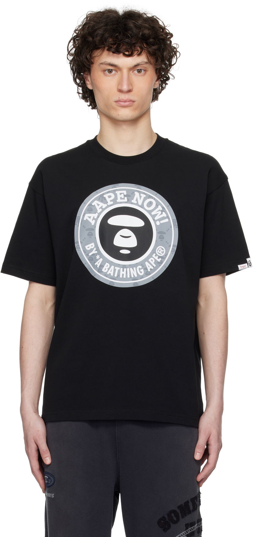 T-shirt AAPE by A Bathing Ape AAPE by A Bathing Ape Basic T-Shirt Svart | AAPTEM1638XXNBKX