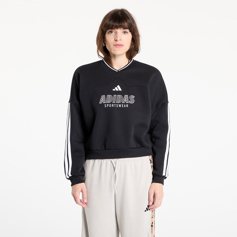 Sweatshirt adidas Performance Women's Tiro Cut 3 Stripes Fleece Sweatshirt Svart | JN2673
