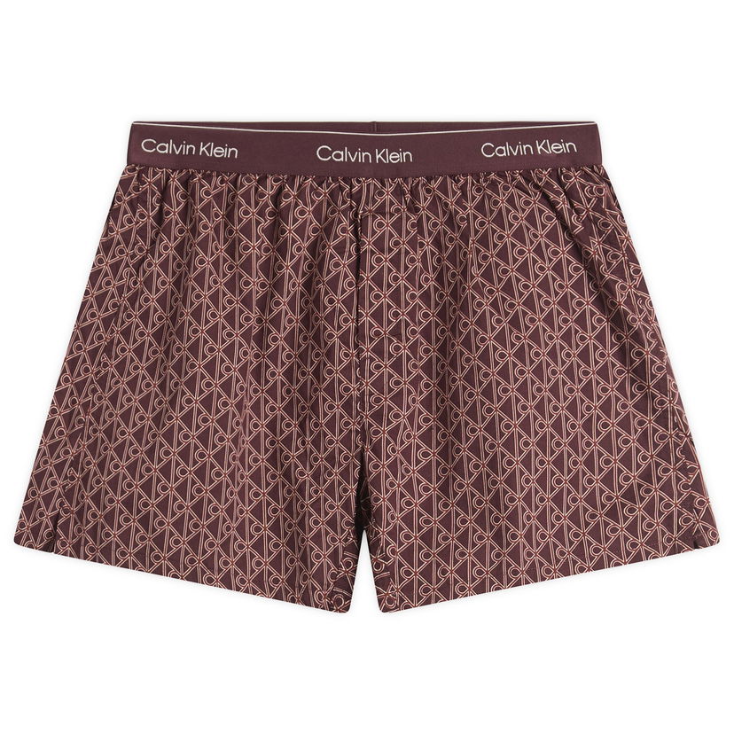 Boxare CALVIN KLEIN Cotton Poplin Trad Boxer Short Bourgogne | LV00NM28312UO