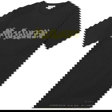 T-shirt Alexander McQueen Graffiti Logo T-Shirt Svart | 622104QTAAC-0519, 0