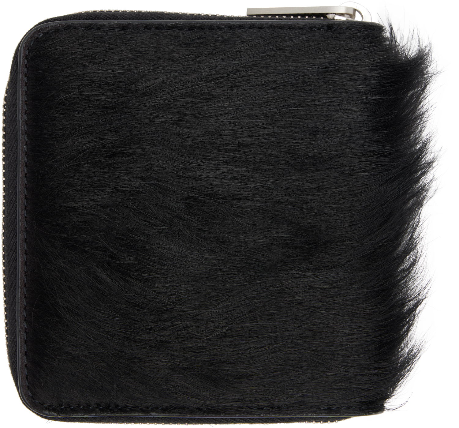 Plånbok Rick Owens Concordians Furry Zipped Wallet Svart | RR02E1416 LHL, 1