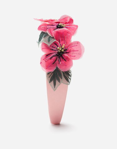 Pin Dolce & Gabbana Dolce & Gabbana Floral Chiffon Headband Rosa | LB3L50G7WFVF0660, 1