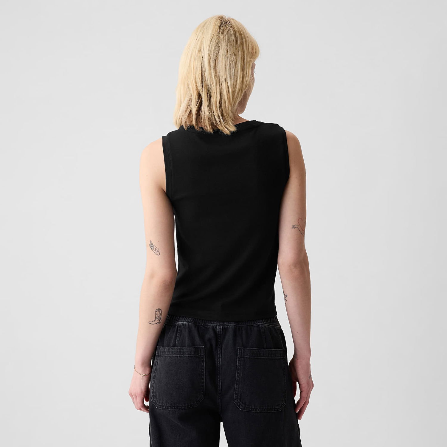 Linne GAP Sleeveless Modal Shell Black Svart | 540735-01, 1