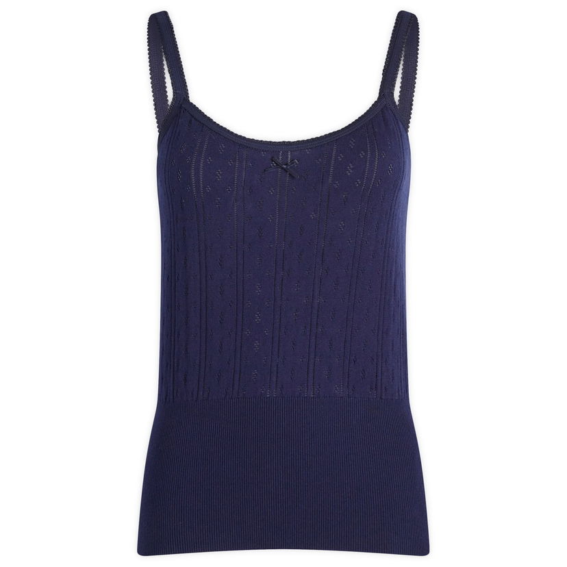 Väst JW Anderson Pointelle Straight Neck Vest Mörkblå | KW1274-YN0389-888