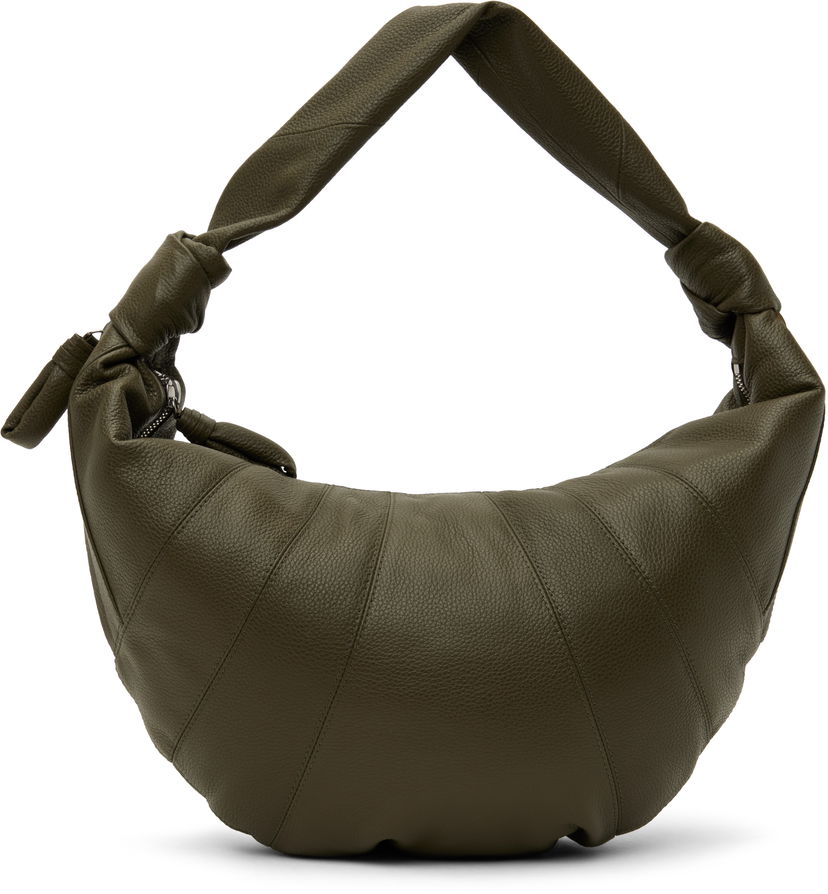Handväska LEMAIRE LEMAIRE Fortune Croissant Leather Shoulder Bag Grön | BG0071 LL0018