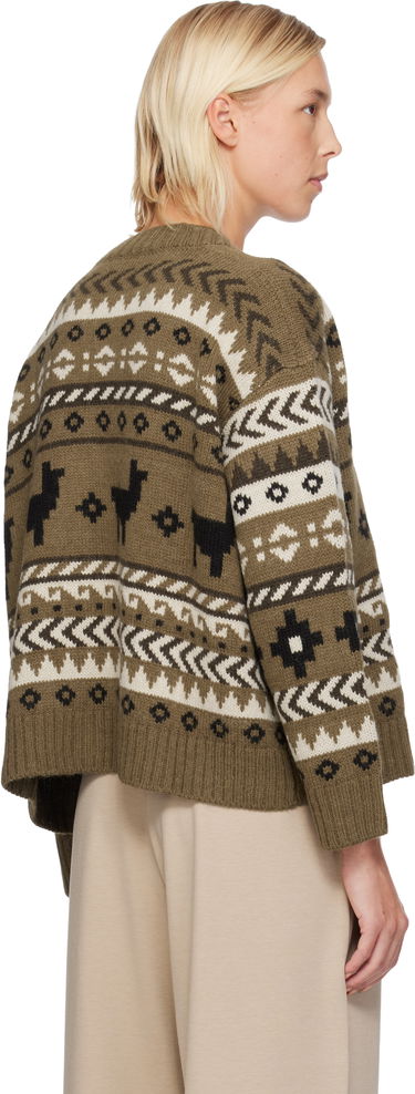 Sweater Max Mara Llama Motif Fair Isle Cardigan Flerfärgad | 2525346092600, 2