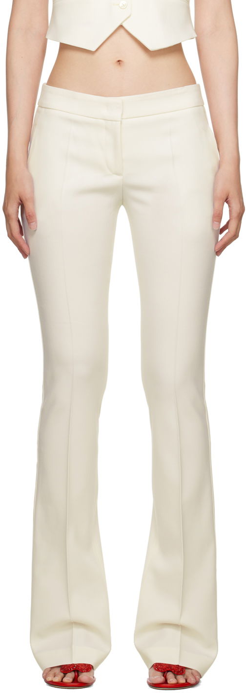 Byxor Blumarine Blumarine Flared Dress Pants Vit | A322P098A