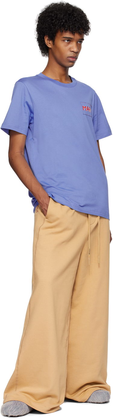 T-shirt Marni Marni Logo Patch T-Shirt Purpur | HUMU0198X0 UTC446, 3