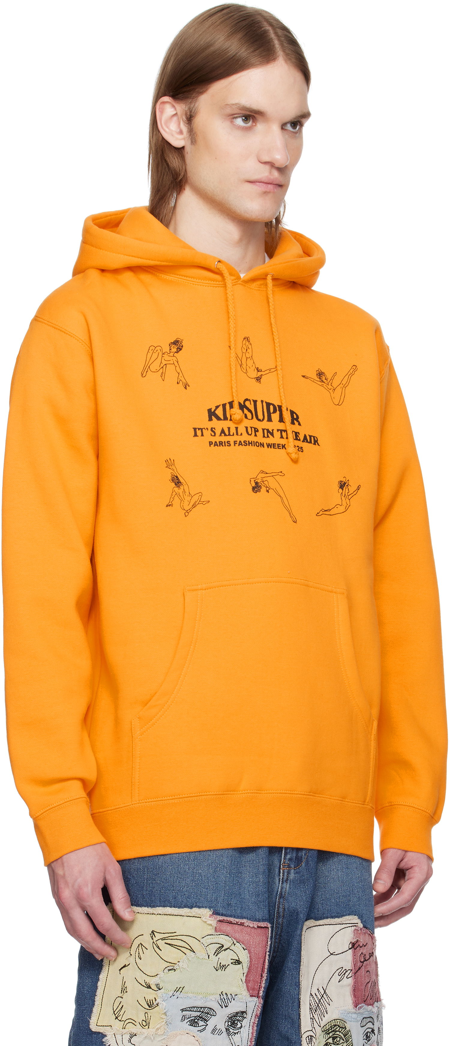 Sweatshirt KidSuper KidSuper 'It's All Up In Air' Acrobats Hoodie Orange | SS25-HD-05, 1