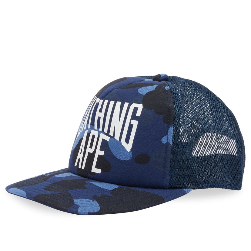 Keps BAPE A Bathing Ape Colour Camo NYC Logo Mesh Cap Mörkblå | 001CPK301005M-NVY