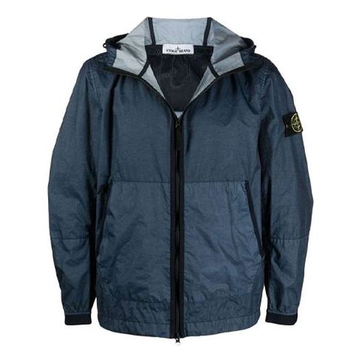 Vindjacka Stone Island Hooded TC Jacket Blå | 741540523-V0024