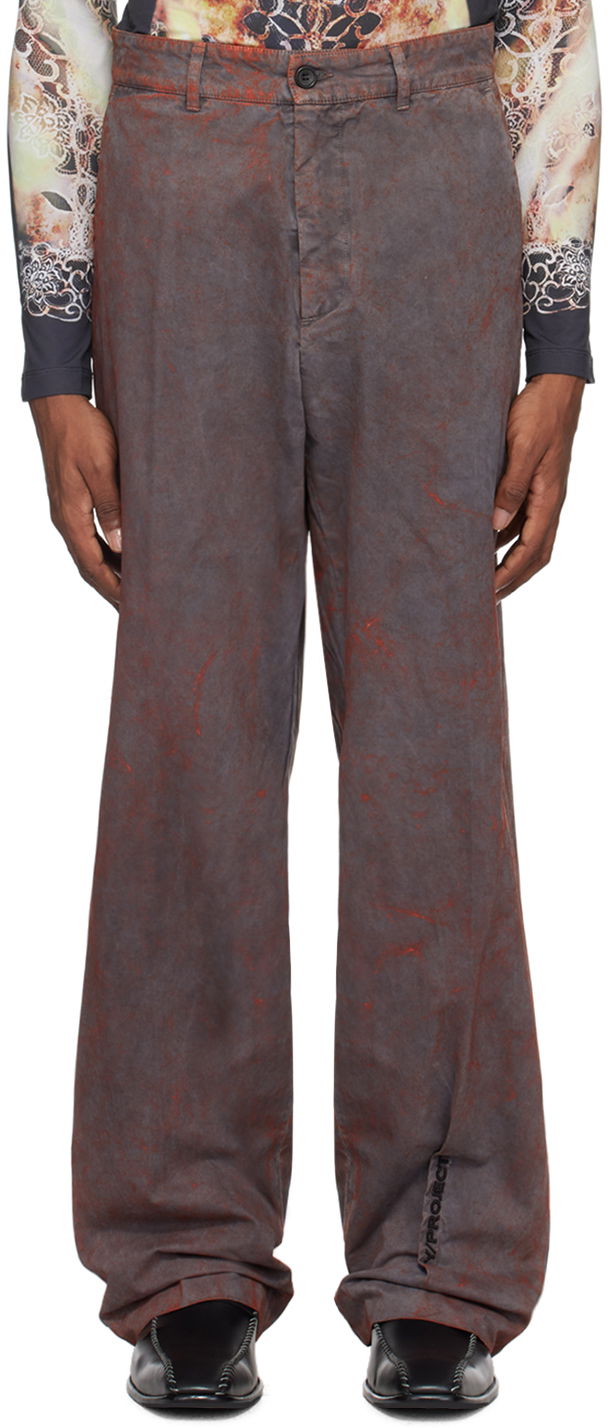 Byxor Y/PROJECT Pinched Trousers Grå | 201PA004