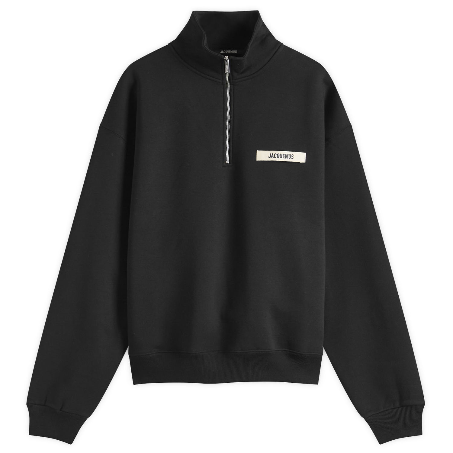 Sweatshirt Jacquemus Jacquemus Grosgrain Zip Sweatshirt, Size Large Svart | 25ESSM00313AJ00174-990, 0