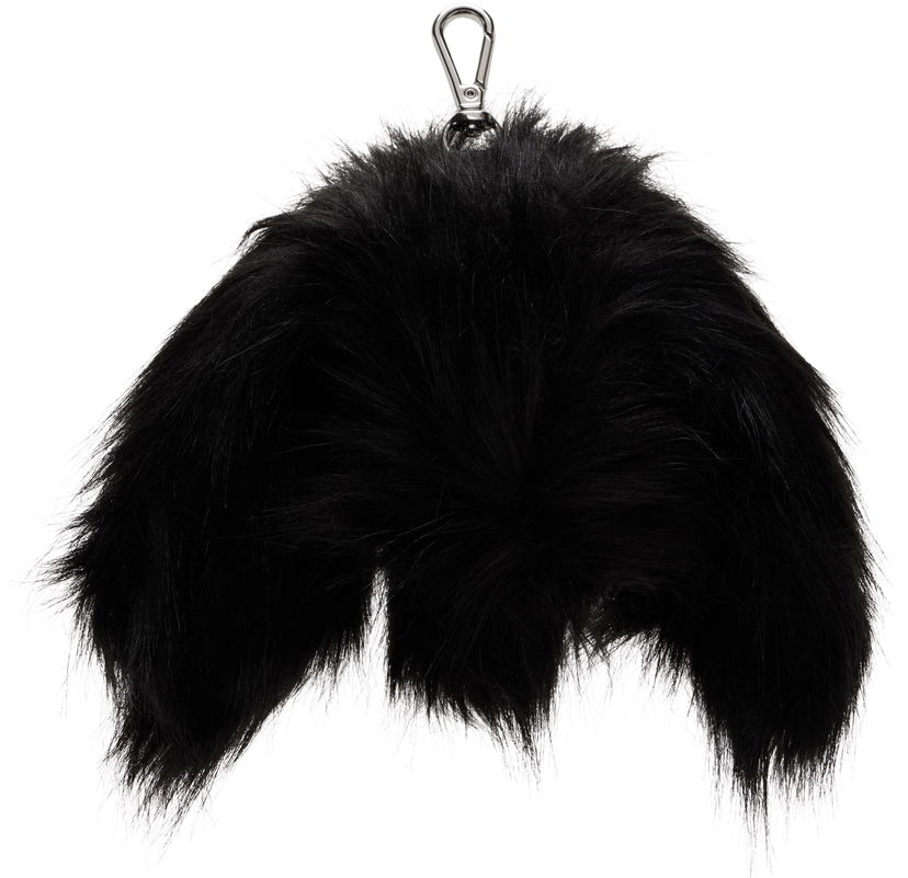 Nyckelringar Simone Rocha Simone Rocha Faux Fur Hare Coin Purse Bag Charm Svart | COINPURSE1 0815