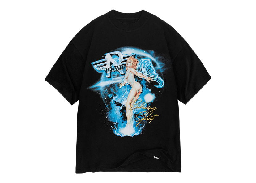 T-shirt Represent Clo Represent Enduring Spirit T-shirt Off Black Svart | MT4020-171